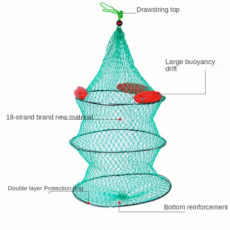 Filets de pêche en fil de plastique, trois flotteurs, Protection de compétition, multi-flotteur
