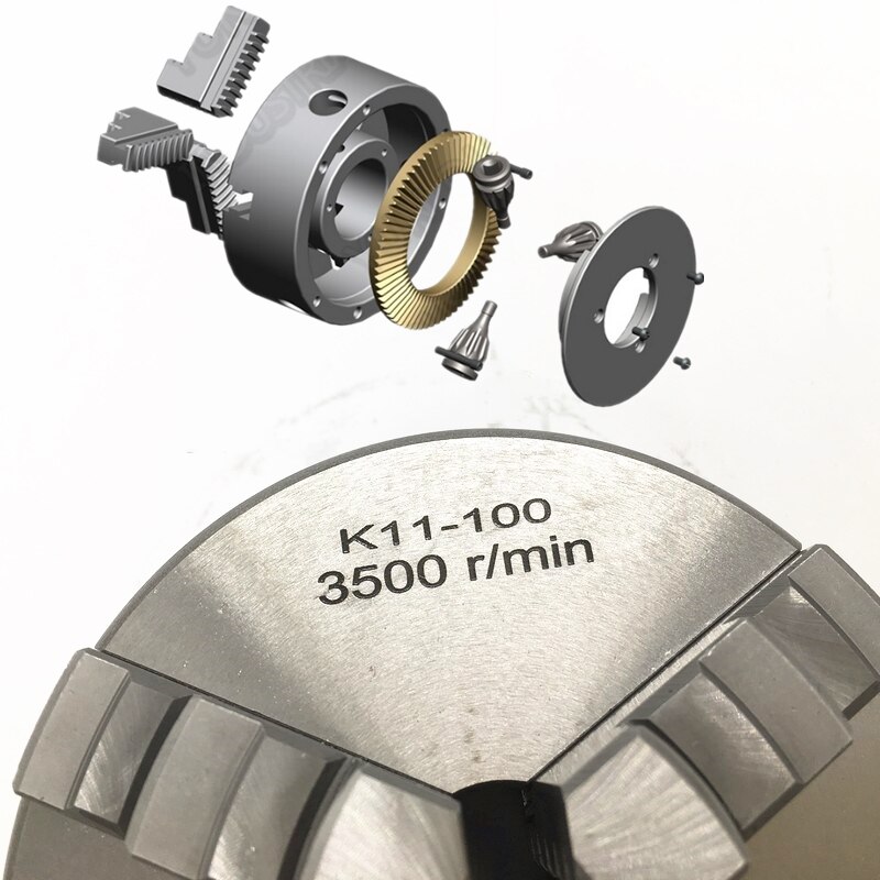 SANOU K11-100 Chuck 100mm 4 Inch 3 Jaw Self Centering Lathe Chuck Metal Scroll Chucks for Drilling Milling Machine lathe chuck