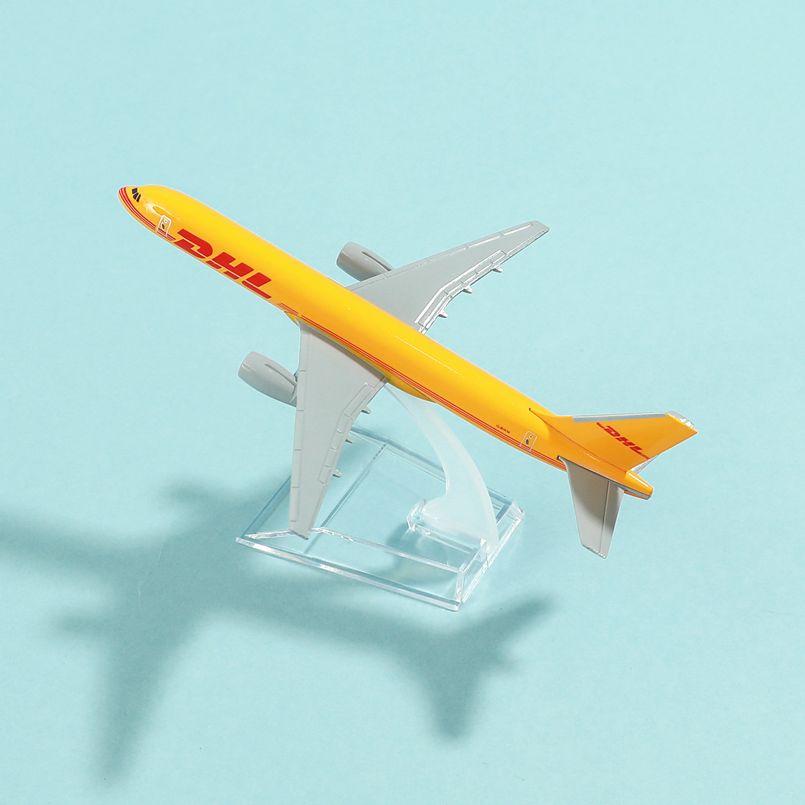 DHL Boeing 757 Cargo Aircraft Alloy Diecast Model 15cm Aviation da collezione in miniatura Souvenir Ornament con supporto