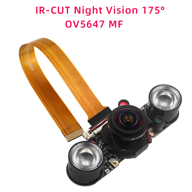 Raspberry Pi 5 Camera 5MP 1080P Optioneel Nachtzicht Groothoek IR-CUT FF AF-camera's voor RPI 5 Pi5 Nul: Cyaan
