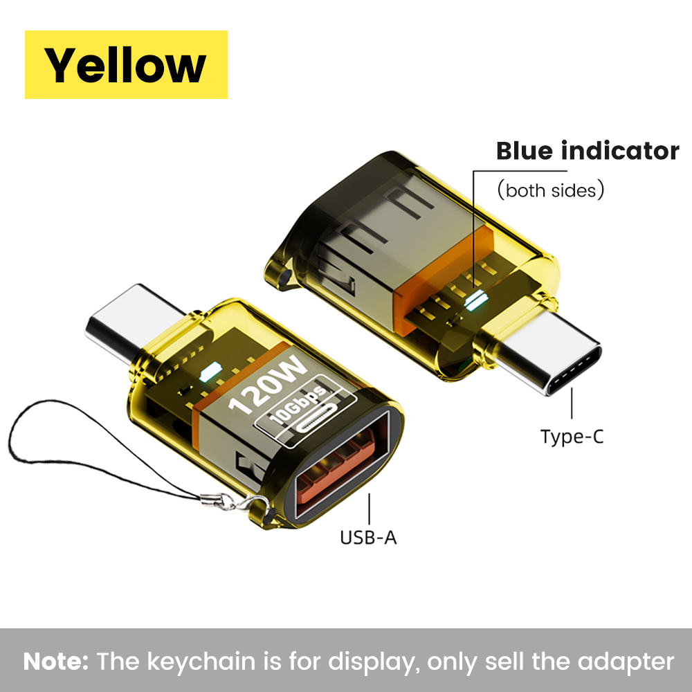Adaptador OTG de 120W USB3.2 macho a conector hembra tipo C 3 en 1 transferencia de datos convertidor de auriculares de carga rápida para iphone 15 16: Negro