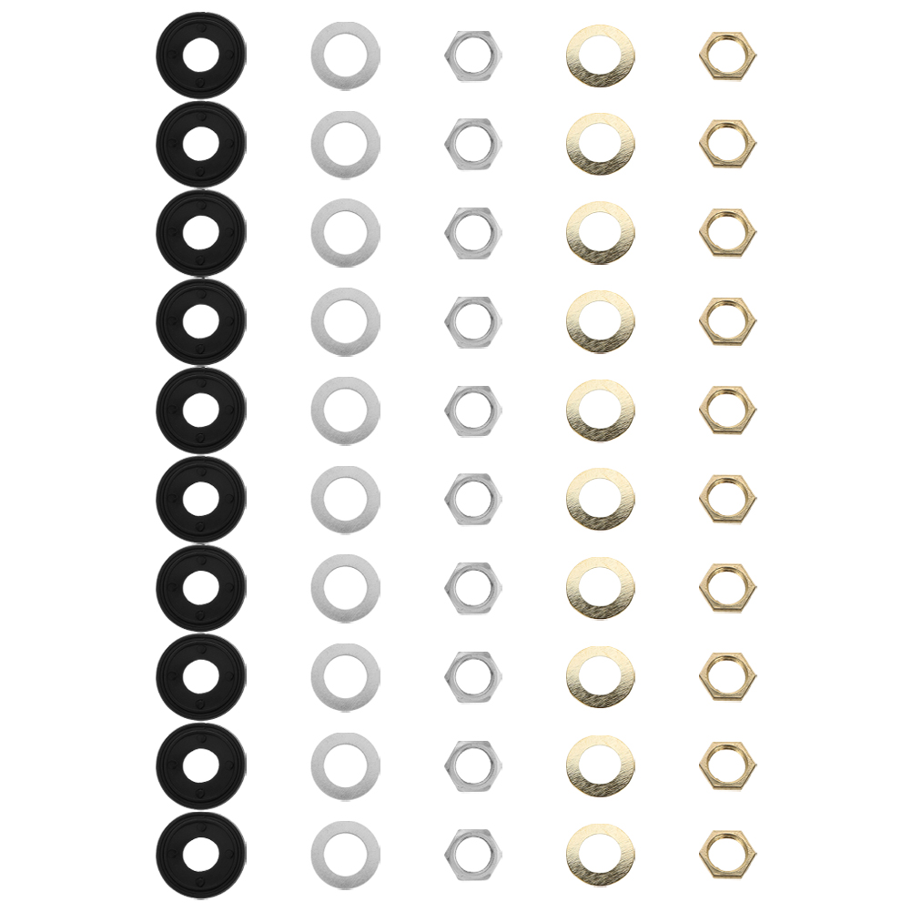 20 Sets Assembly Parts Precision Quartz Wall Clock Mechanism Repair Nuts Washers High Elasticity Rubber Rings Antiaging