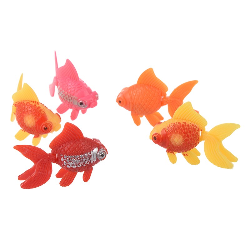 5pcs artificial plastic ornament aquarium fish - goldfish.: Default Title