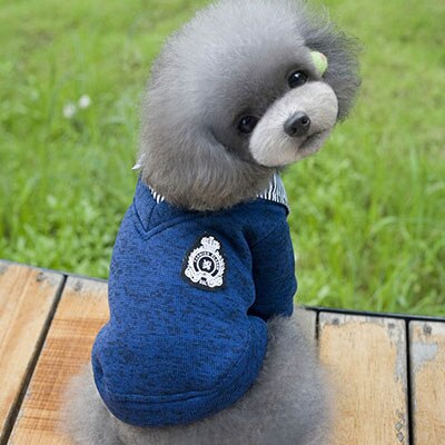 Warm Kleine Hond Kleding Puppy Dog Trui Revers Hoodies Kleding voor Honden en Katten in Herfst en Winter Sml XL 2XL: Blauw / XL