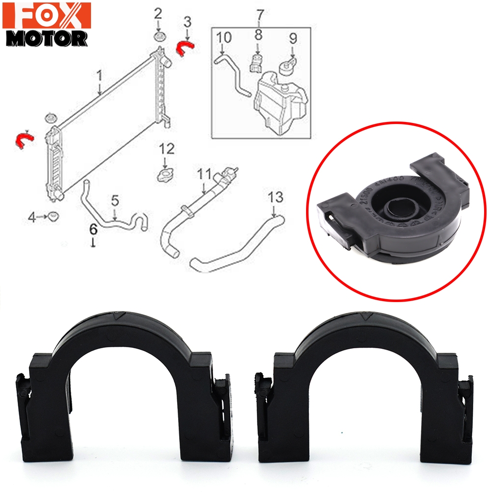 Soporte de montaje para radiador superior, retenedor de Clip para Nissan Murano Quest Maxima A34 A35 A36 Altima Teana Rogue S35, 2 uds.