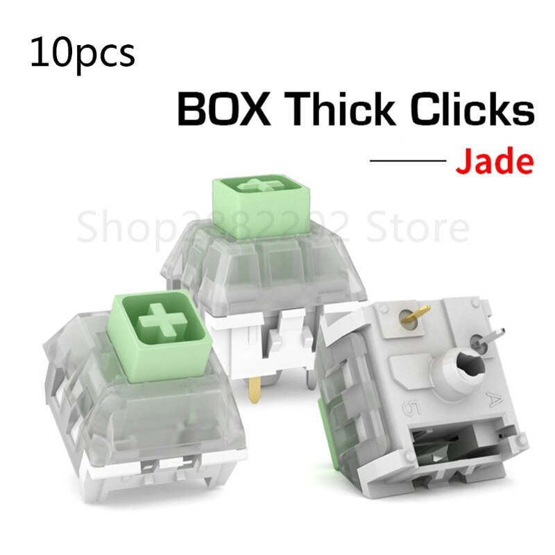 Kailh boks tyk klik marineblå jade switches rgb smd 3 pin switch  ip56 vandtæt 37mc: Jade -10 stk