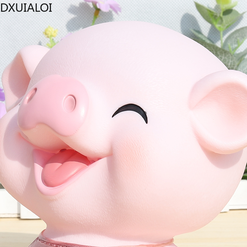 pink piggy bank children's room decoration cartoon anti-fall piggy bank home decor accessories modern