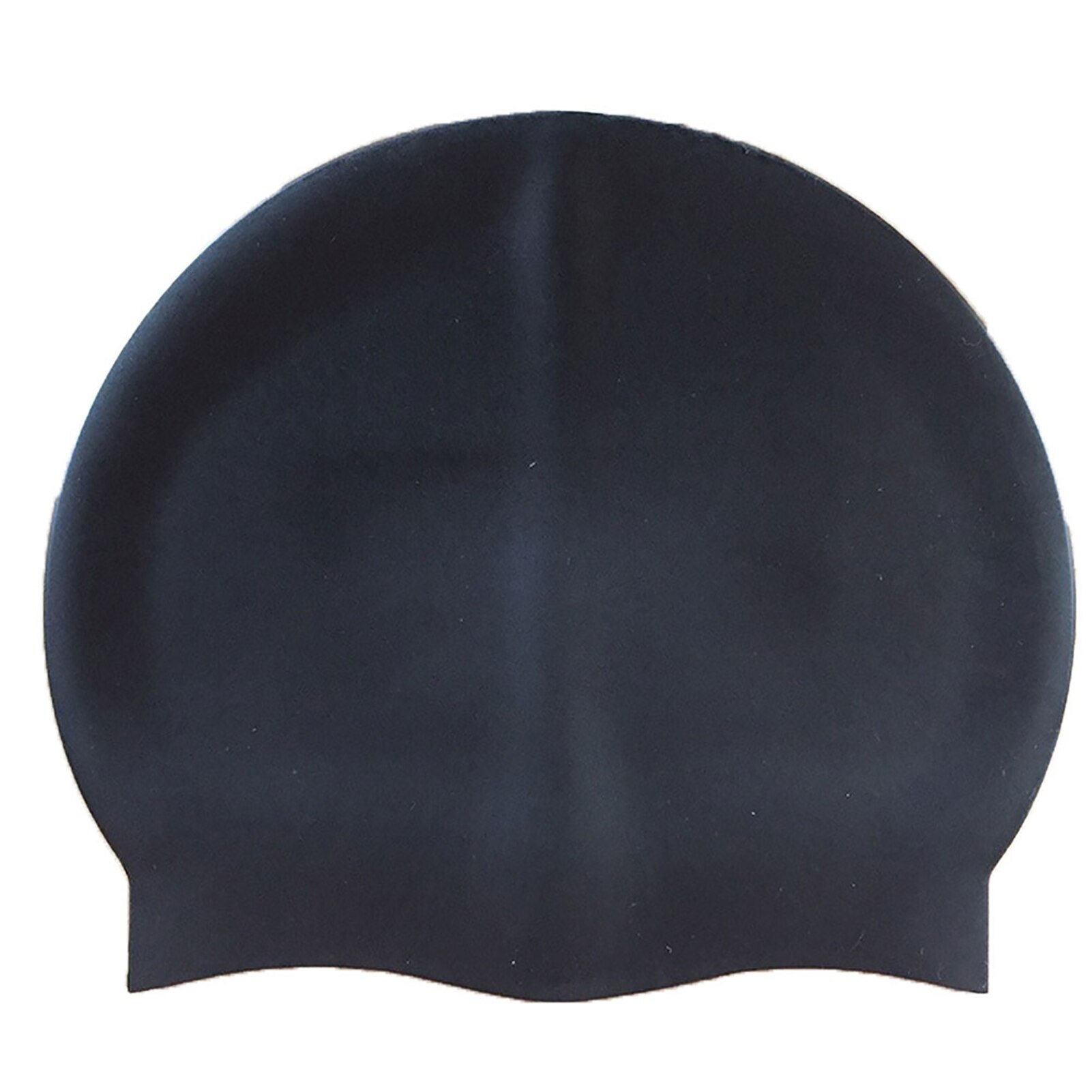 Elastic Silicone Waterproof Swim Cap Elastic Put on Easily Silicone Silicone Swimcap Long Hair for Training: Black