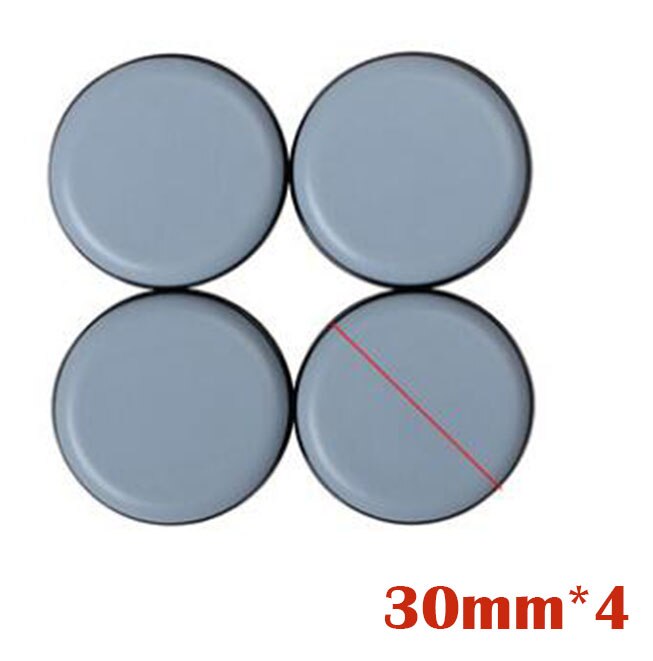 Self Adhesive Rubber Slider Pad Furniture Chair Bases Leg Feet Pads Cabinet Buffer Bumper Stop Cushion Table Corner Protector: 4pcs Round 30mm