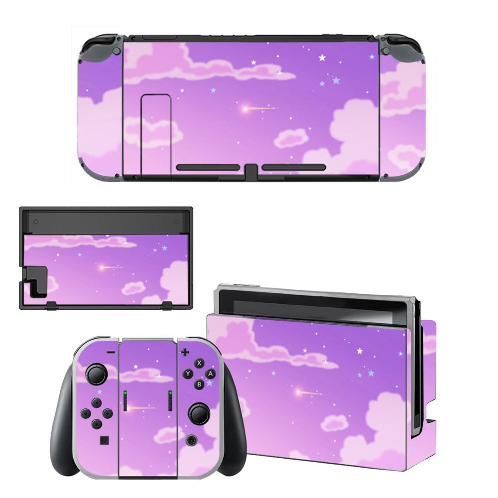 Pegatinas de la estrella del cielo estrellada para Nintendo Switch, pegatinas de la piel para la consola Nintendo Switch y el controlador Joy-Con: KQBYSNS0031