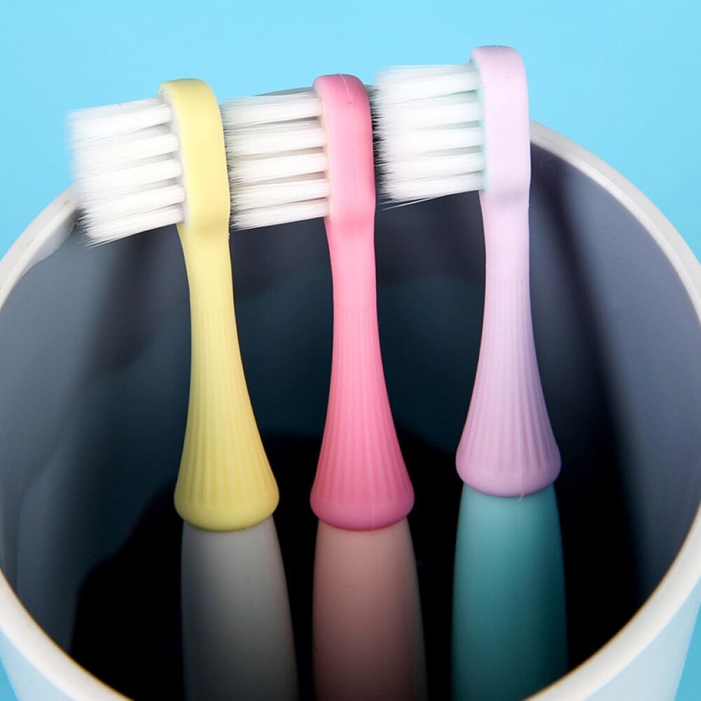 3 uds. Cepillos de dientes suaves con forma de seta bonita para niños, limpieza Dental, suministros de cuidado bucal