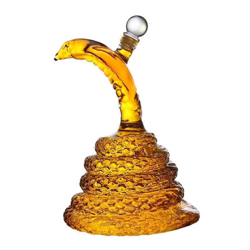 Cobra animal em forma de luxo casa barra de vidro sem chumbo uísque decanter para licor uísque bourbon DDC-201