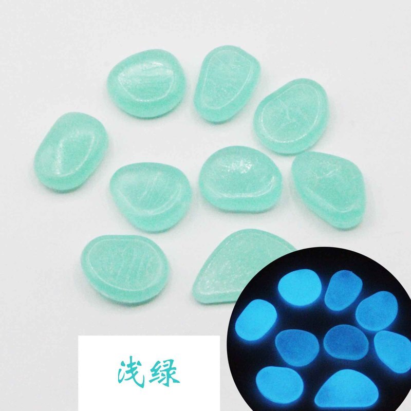 100 stuks/pak glow in the dark tuinkiezels, lichtgevende stenen voor aquariumpaden, tuinpaden, tuindecoratie, lichtgevende stenen: Lichtgroen