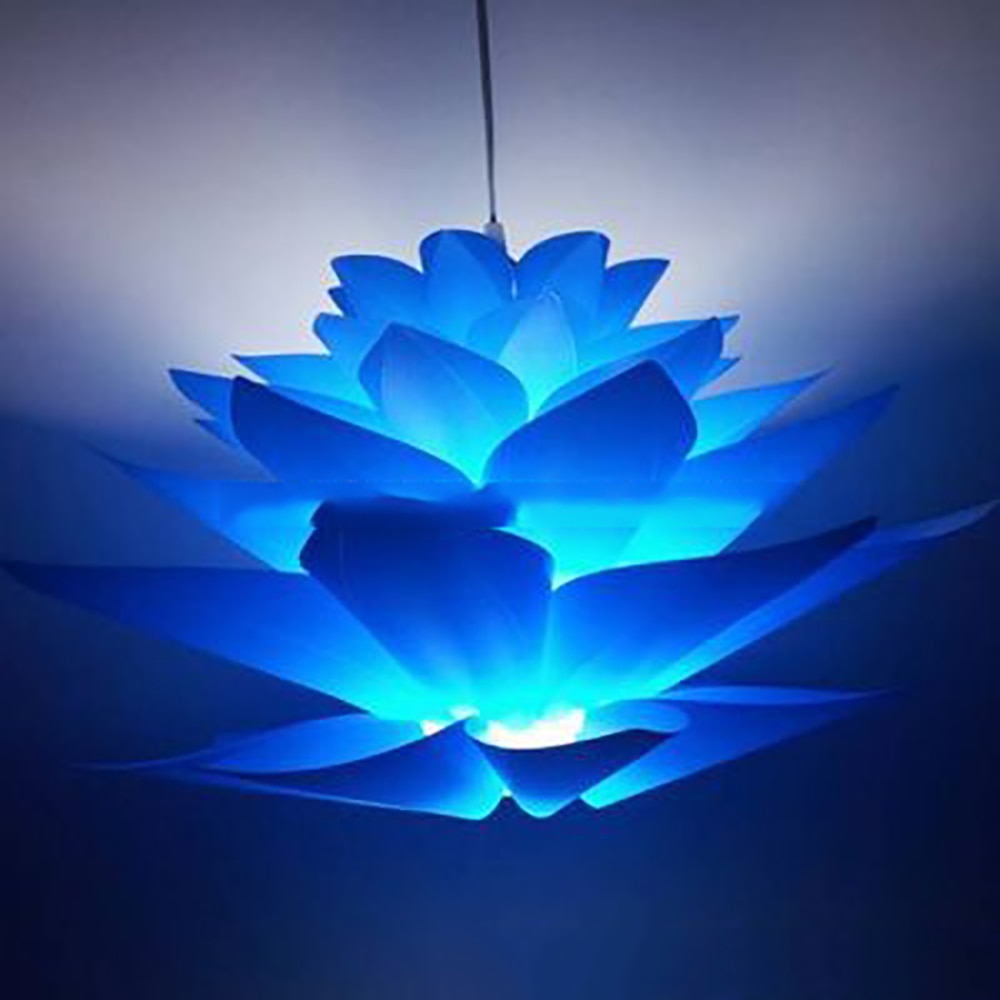 Lotus Kroonluchter Lampenkap Diy Lotus Bloem Zes-Layer Lampenkap Romantische Kamer Hangende Verlichting Cover Hotel Bar Decor