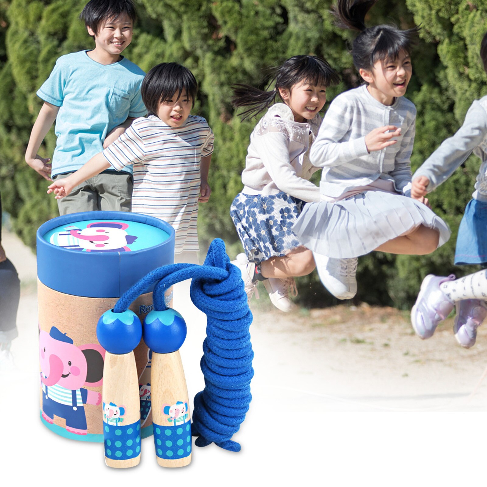 Springen Seil Holz Griff Sport Bodybuilding überspringen freundlicher Einstellbar Baumwolle Seil Spielzeug Sicher freundlicher Sport Spielzeug Детские Игрушки: B