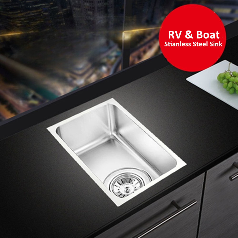 JayCreer Edelstahl Rechteck Waschbecken Für RV, Boot, Marine......