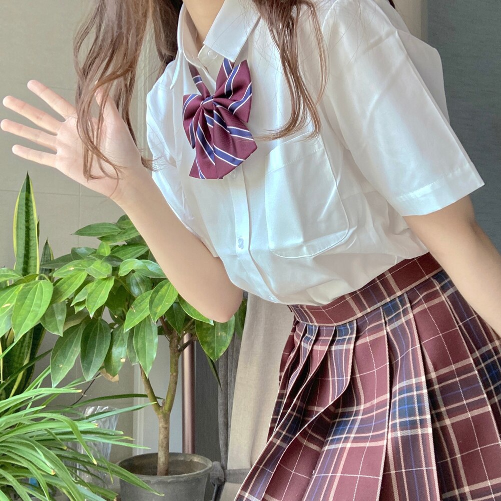 VEEKTIE Necktie Japanese JK/DK Style Striped School Uniform Ribbons Bow Tie for Boys Girls JK DK