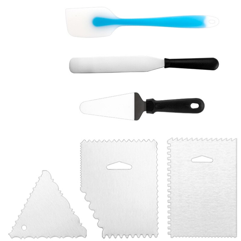 Revolving Cake Stand 12 Inch Cake Turntable with 3 Comb Icing Smoother,Cake Cutter Baking Cake Decorating Supplies