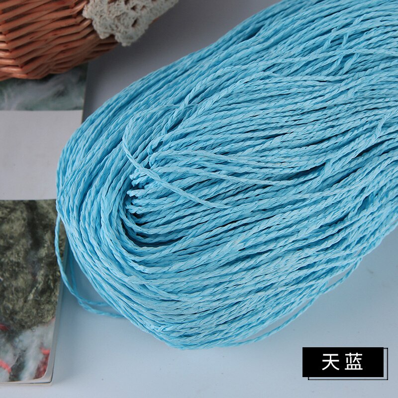 Sommerhue garn garn til strik 500 g/ lot raffia halmgarn hæklegarn til håndlavede hatte kurve håndværk: M