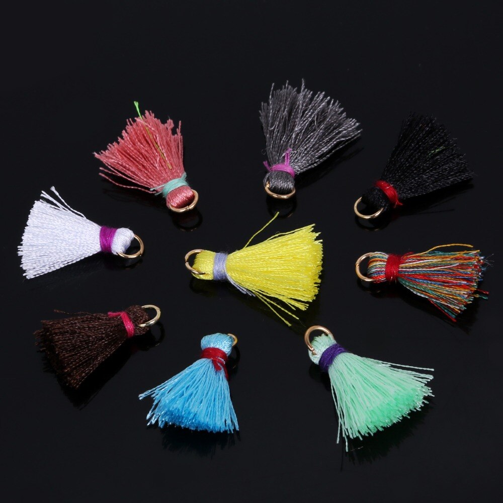 20 sztuk kolor mini 20mm kutas grzywka wisiorek DIY impreza wiszące pierścień sznury zakończenie z frędzlami odzieży zasłony biżuteria dekoracje frędzle koronki