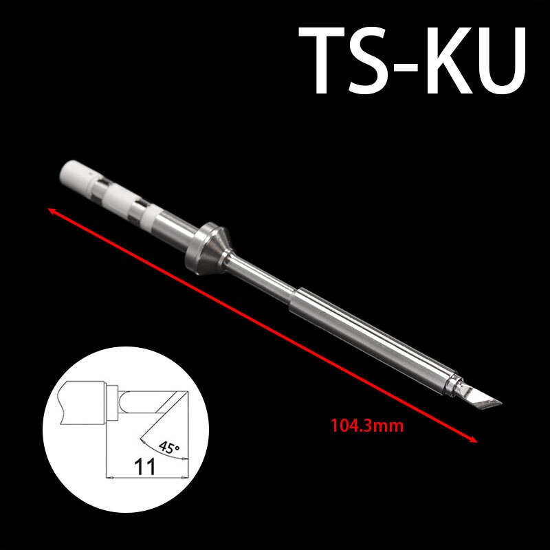 opprinnelig headd erstatning loddetips til  ts100 smarte digitale lcd elektriske loddebolter ts -b2 ts-bc2 ts-c4 ts-d24 7 slagg Tips: Ku