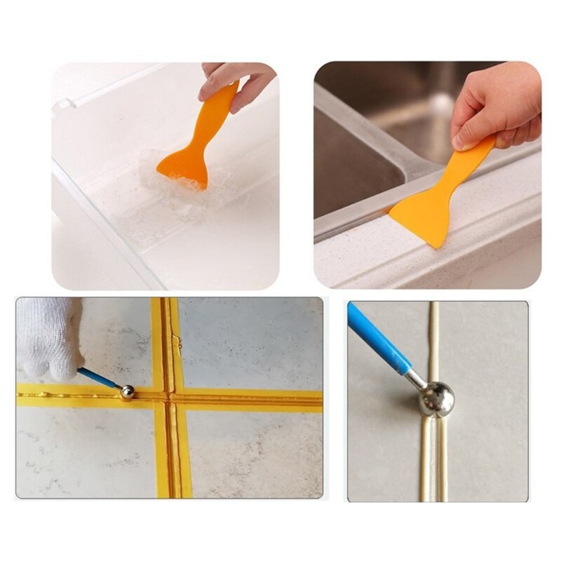 Kit van 22 stuks kit, kitdoppen, afwerkgereedschap voor kit, siliconenkitverwijderaar voor badkamer en keuken