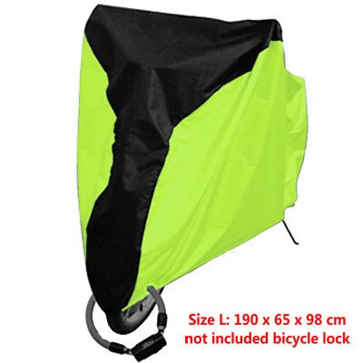 Capa protetora de chuva para bicicleta, proteção à prova d'água, uv para utilidade de bicicleta, tamanho externo, m, l. xl 4 cores: Fluorescent green L
