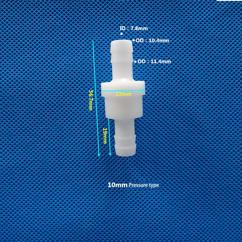 Plastic One Way Check Valve Air Liquid Water Fluids breathing Check Valves for Gas Non-Return Water Fluids 4/6/8/10/12mm