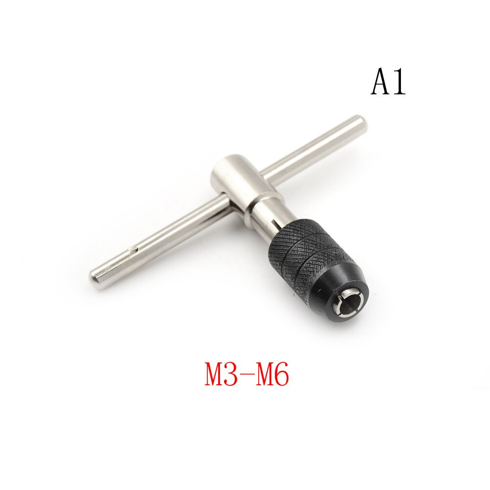 T-manilla grifo llave de mandril M3-M6 M5-M8 M6-M12 herramienta de mano tipo T rosca titular de la manija ajustable tornillo macho de rosca herramienta: A1