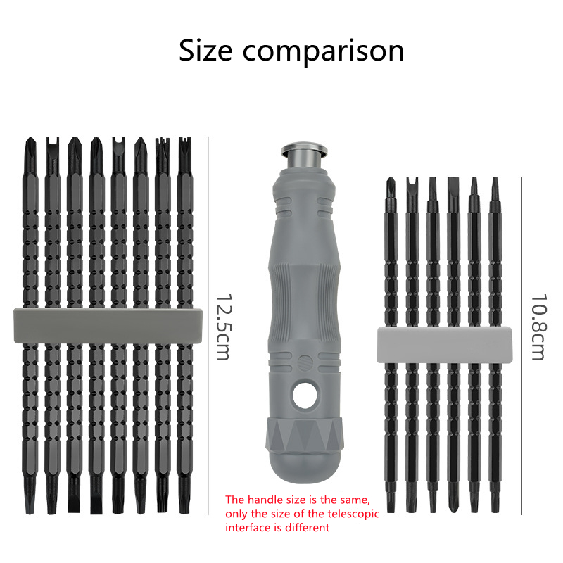Multi-purpose Screwdriver Set Telescopic Cross Flat-head Triangular Inner Cross Double-headed Batch Of Head Screwdriver Sets
