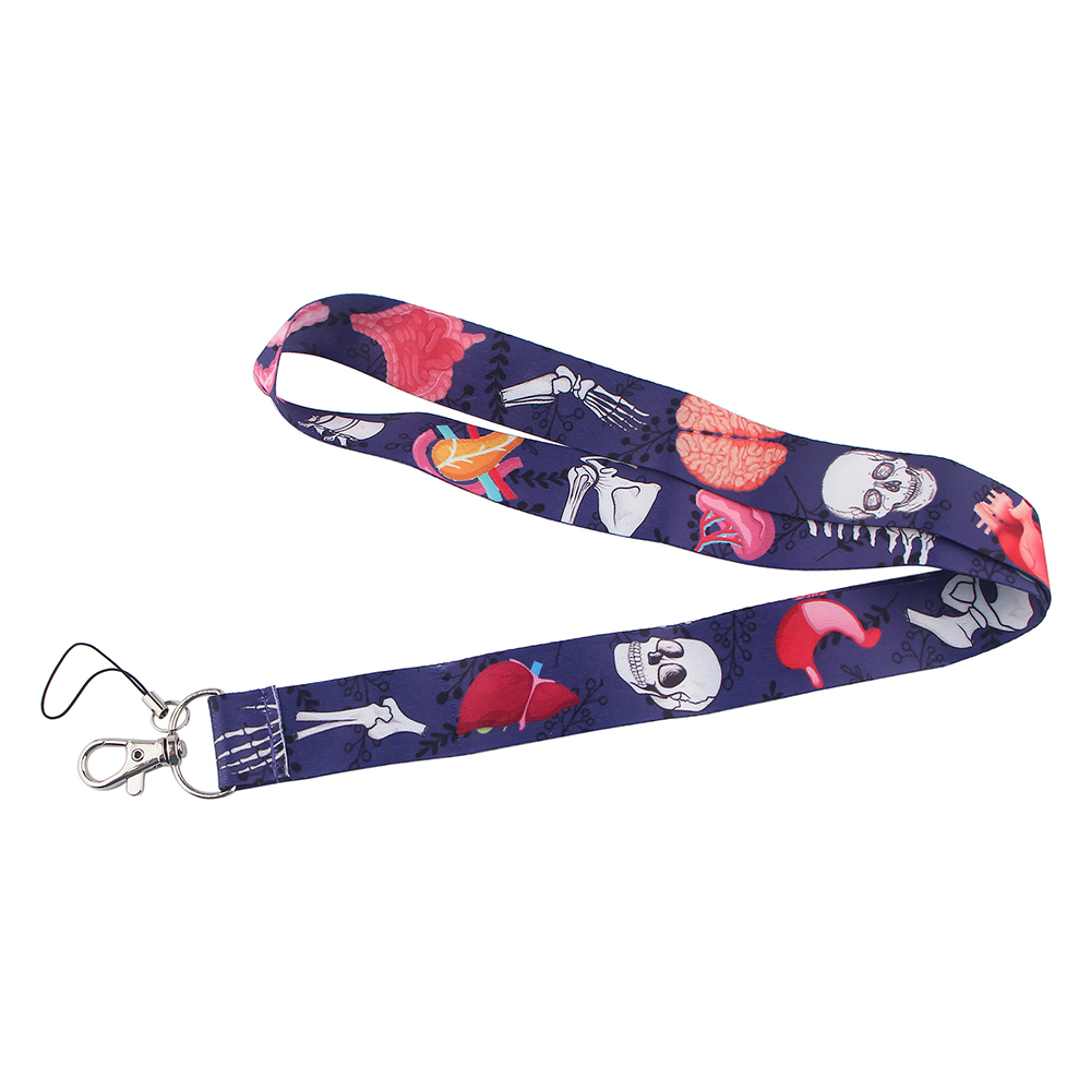 DZ1431 Arts Verpleegkundige Lanyards voor Sleutel Draagriem lanyard kaart ID Badge Houder Gym Sleutelhanger Sleutels DIY Hang Touw Sleutelhangers: WHITE
