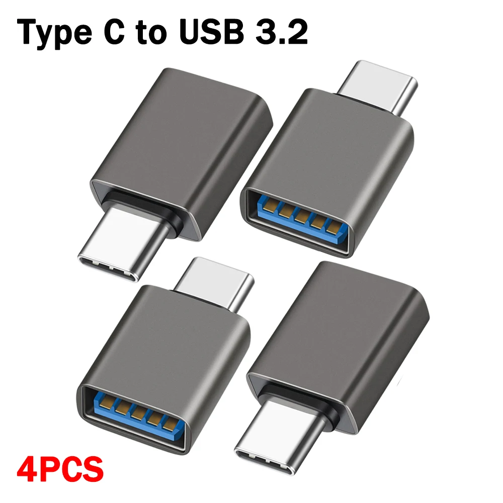 OTG Type-C Male To USB 3.2 Female Mobile Phone Adapters for Cellphone USB Flash Disk Mouse Keyboard Fast Transmission Converters: Matte Black