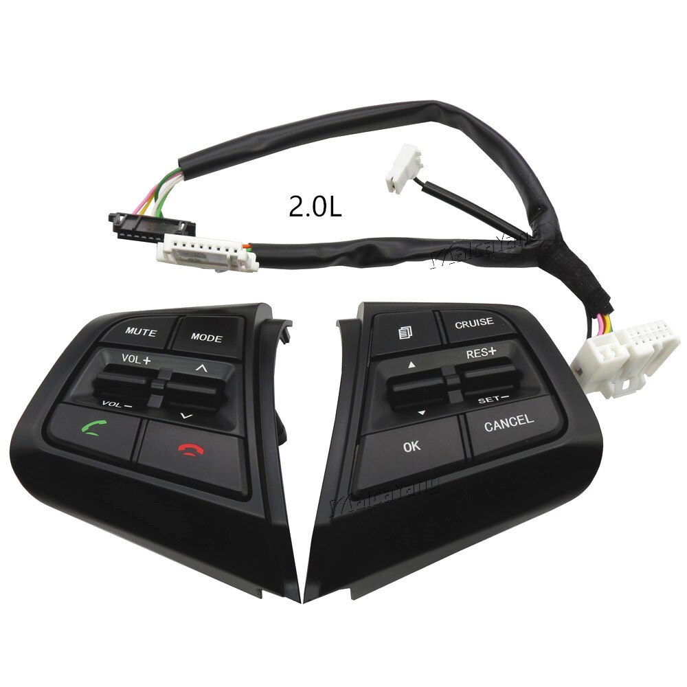 ! ! Boutons de commande de vitesse, boutons de commande de volant de voiture avec câbles, pour Hyundai ix25 1.6/creta 2.0: 2.0 set