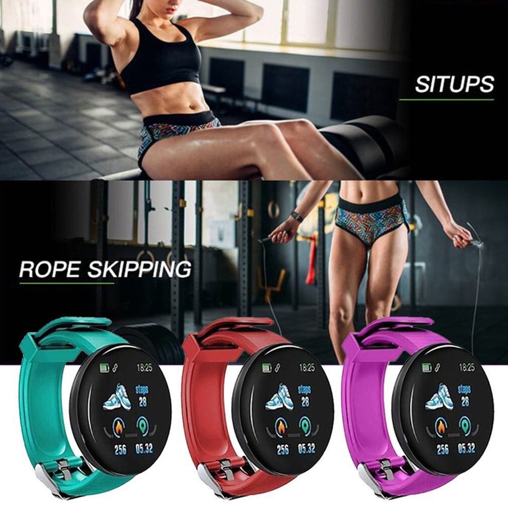 D18 Smart Fitness Bracelet Band With Measuring Pressure Pulse Meter Sport Activity Tracker Watch Wristband