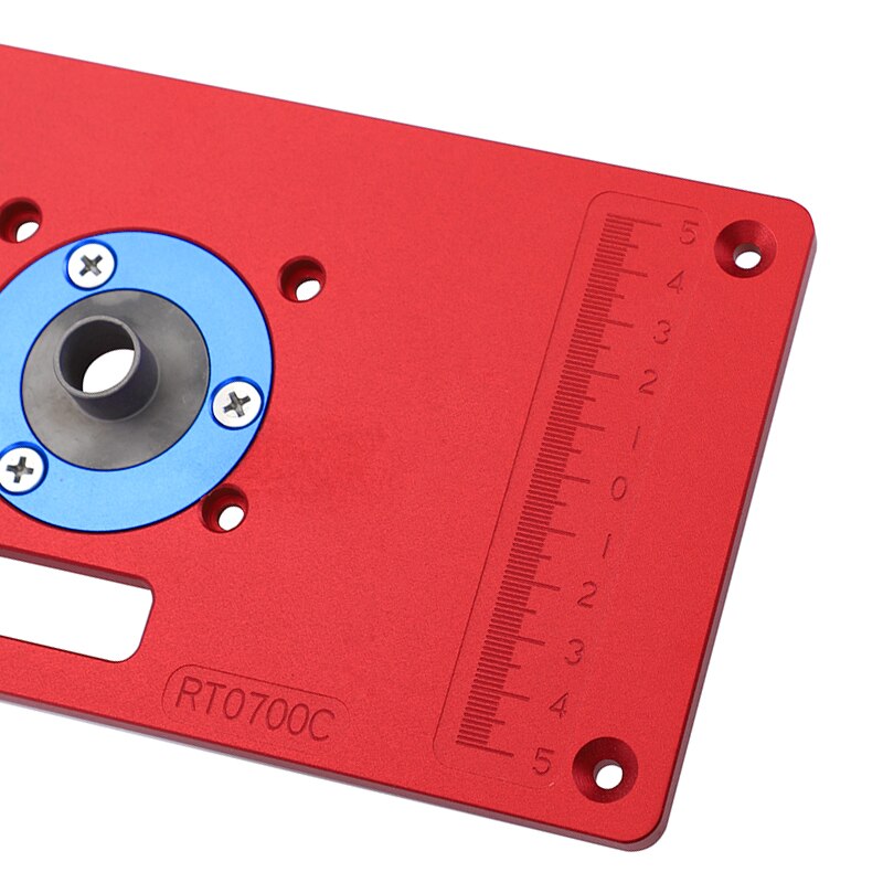 Universal Aluminum Router Table Insert Plate w/ 2 Router Insert Rings for Woodworking Benches Router for Makita RT0700C