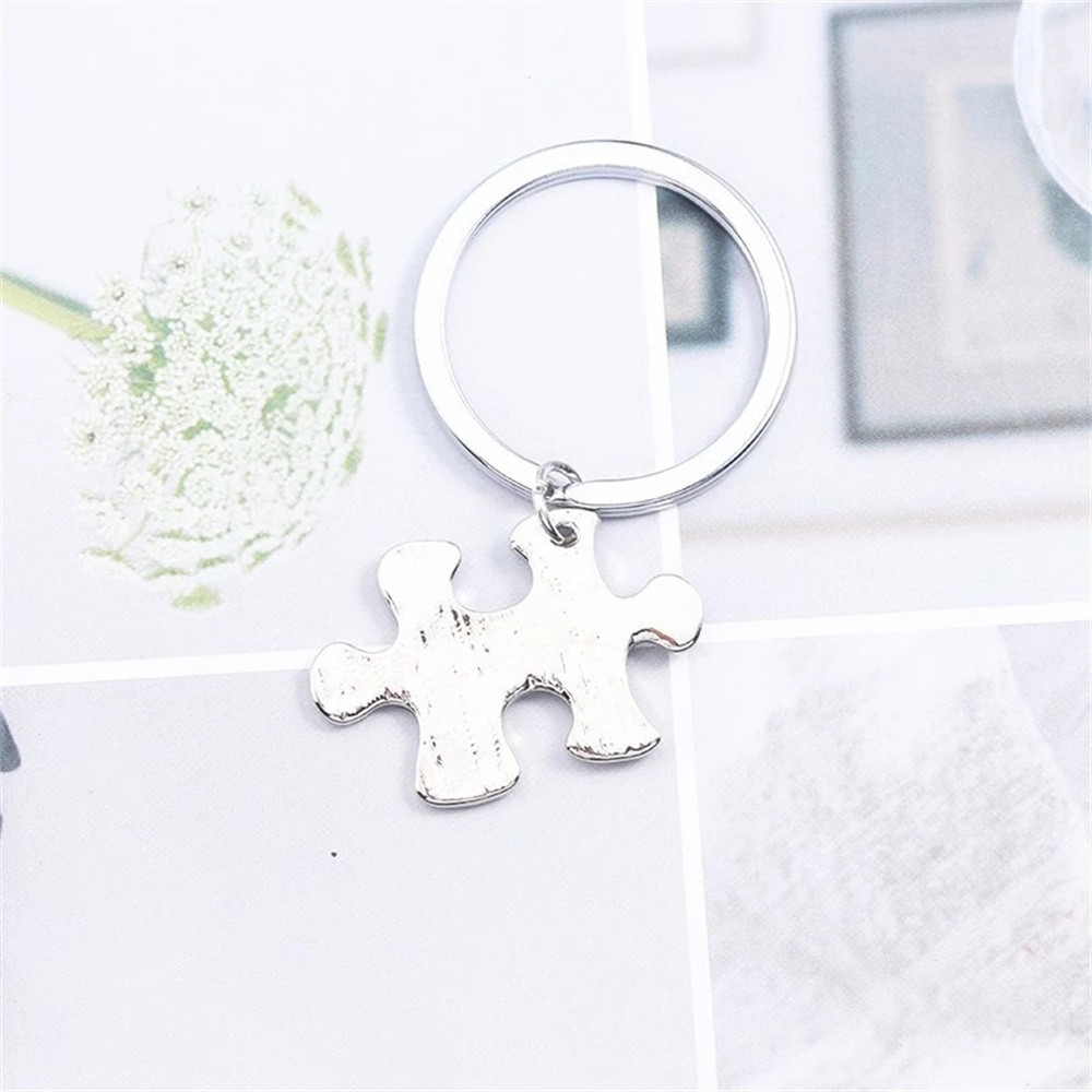 Trendy beste vrienden sleutelhanger gesneden We zullen altijd verbonden zijn sleutelhanger 3-delige puzzel geometrie sleutelhangers Bff sieraden Llaveros