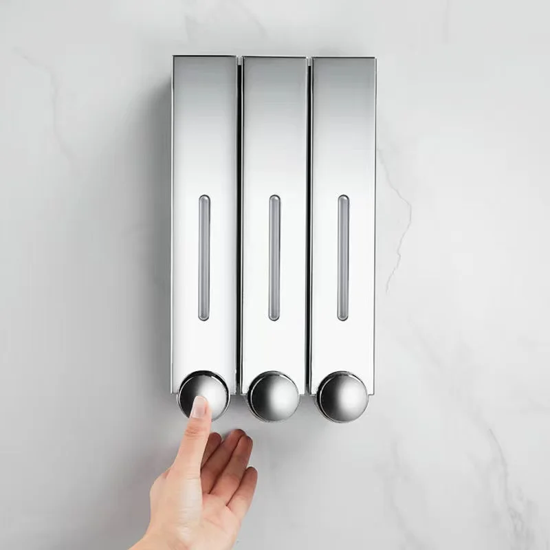 Soap Dispenser Hotel Kitchen Bathroom Manual Wall-mounted Soap Dispenser Shower Gel Shampoo Press Liquid Soap And accessories