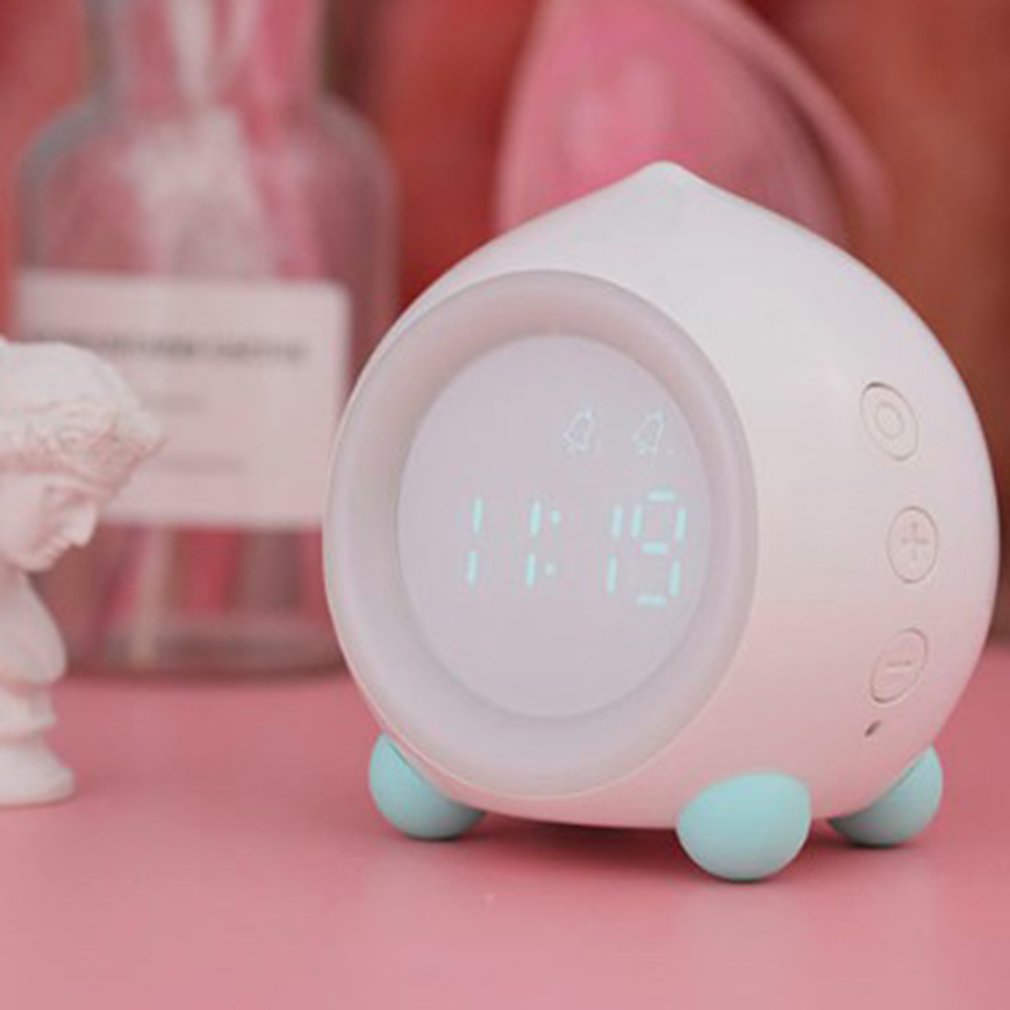 Proking Children's Digital Alarm Clock Quiet Smart Alarm Clock Sunrise Simulator LED Light Alarm Clock