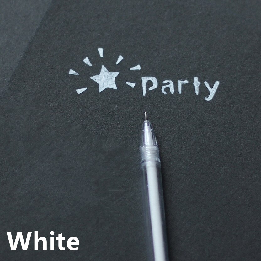 1 Piece Fluorescent Pen Cute Creativity Highlighter Pen Journal Pens Kawaii Art Supplies: White