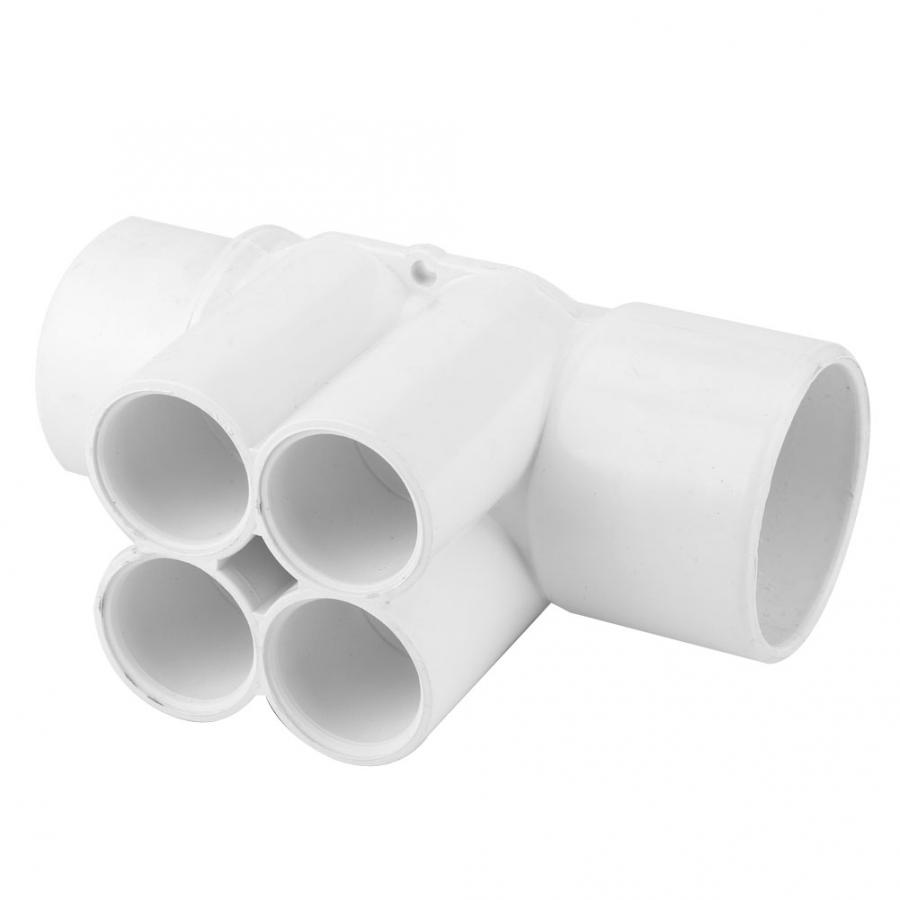Pool Water Manifold 1.5in 3/4in 4 Port PVC Swimming Pool Plumbing Manifold Water Separator Spa Accessories