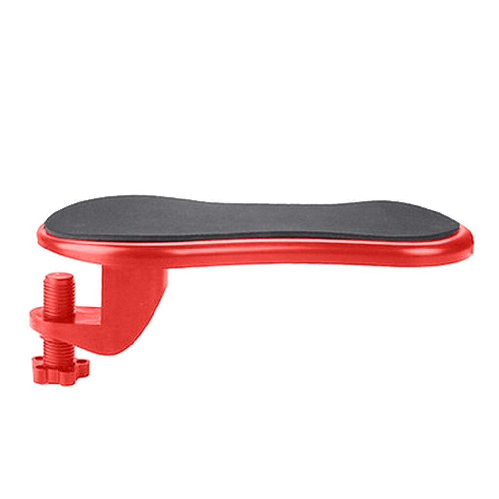 Office Desk Attachable Wrist Rest Rotated Computer Arm Support Mouse Pad Red Black Rotating computer arm bracket #30: Red 