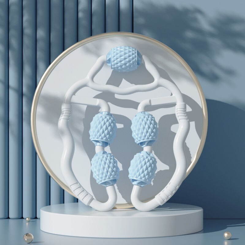 Ring Clip Leg Massager Thin Calf Eliminate Muscle Relax Kneading Roller Shaft Thin Leg Trainer Muscle Roller Stick: Blue01