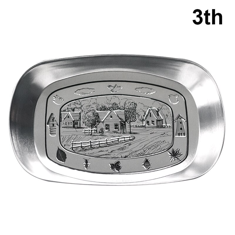 Retro Boat-Shaped Storage Tray Plate for Snack Fruit for Household Kitchenware Home Decoration F2: 3th