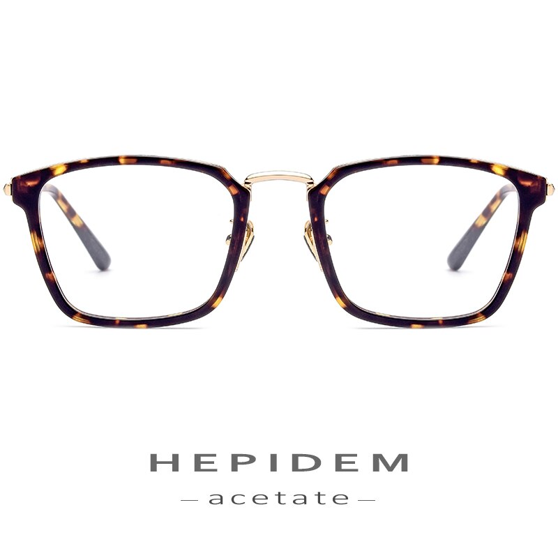 Acetat Optische Gläser Rahmen Männer Platz Brillen Frauen Streber Myopie Brille Edelstahl Brillen