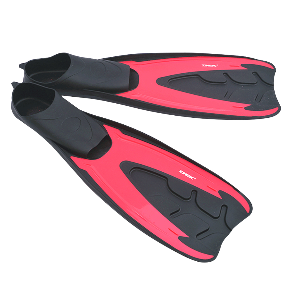 Sfit snorkelen duiken zwemmen vinnen sport voet vinnen flippers flexibel comfort volwassen beroep duiken vinnen water zwemvinnen: Rood 2 / 40-42