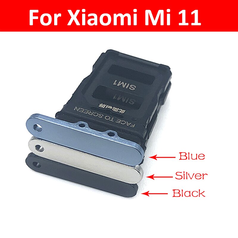 Micro Nano SIM Card Holder Tray Slot Holder Adapter Socket For Xiaomi Mi 11 Mi11 Replacement Parts