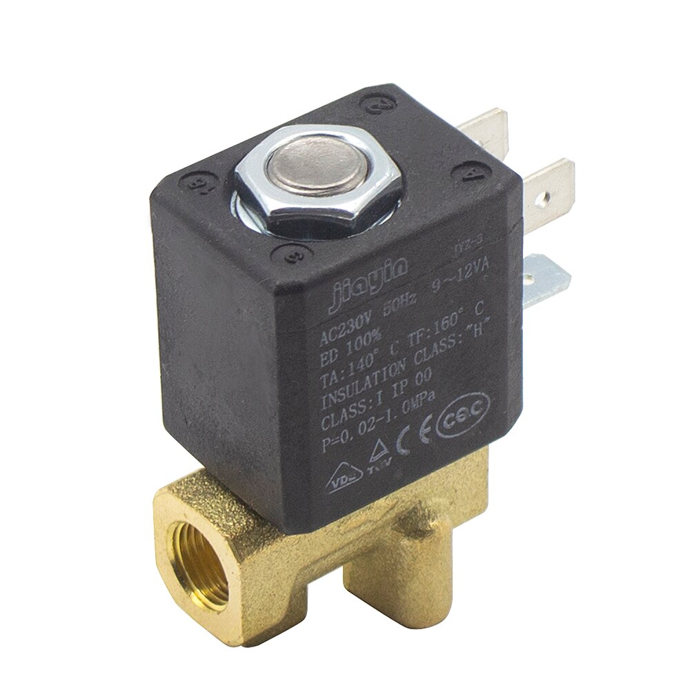 Jiayin JYZ-3 normalmente cerrado 2/2 vías 3mm rosca interna de acción directa AC 230V G1/8 "válvula solenoide de agua de vapor de latón