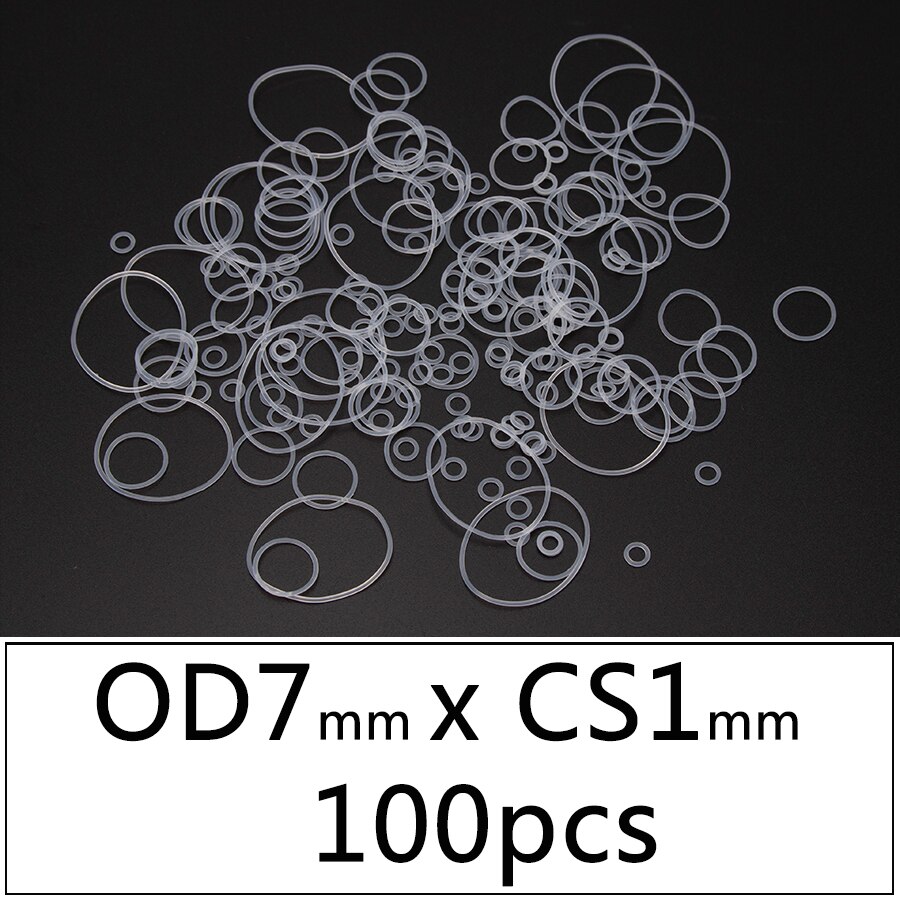 100 stück vmq silikon-dichtungsringe, weiße dichtungsringe, unterlegscheiben  s97  od 6mm-30mm cs 1mm diy-zubehörteile: Bg7 x 1 x 100