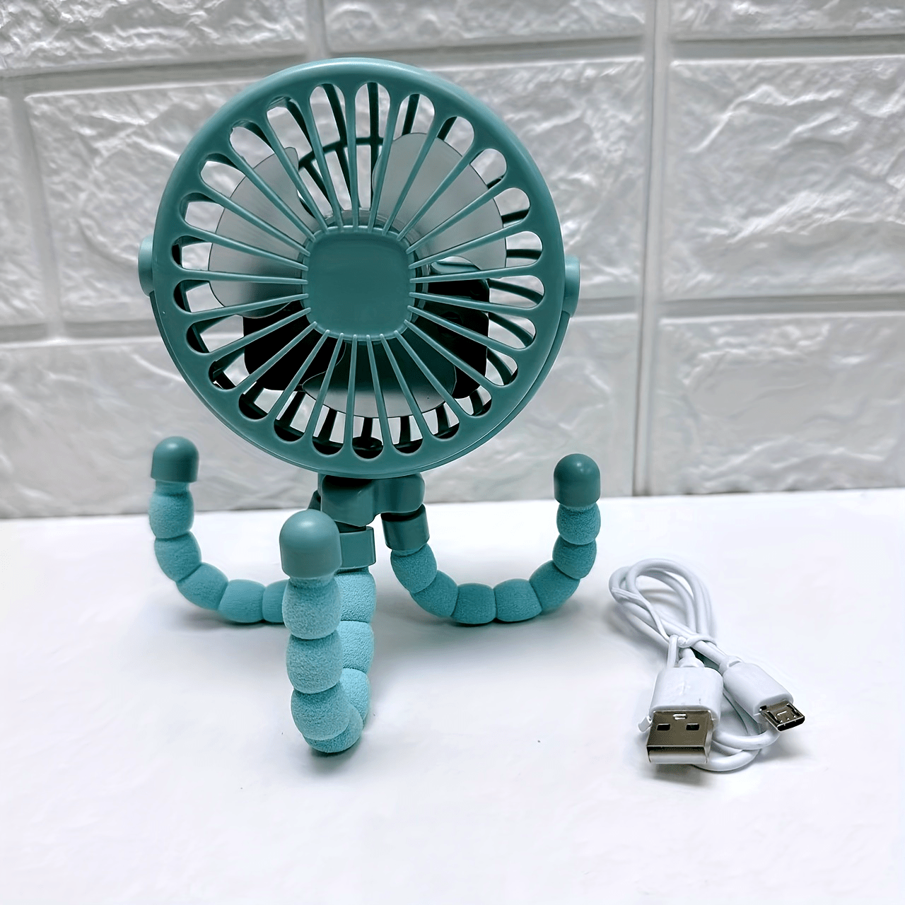 Rechargeable USB Bladeless Stroller Fan - Portable Handheld & Neck Fan for Cooling, Lightweight & Compact Oscillating Fan