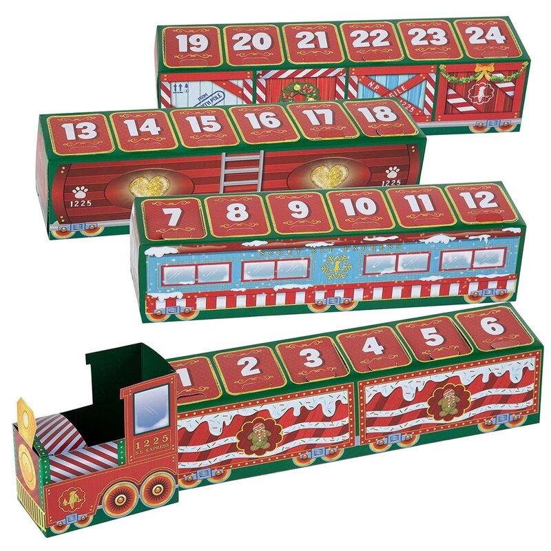 Train en papier elfe de noël, jouets de dessin animé, décorations, pour enfants